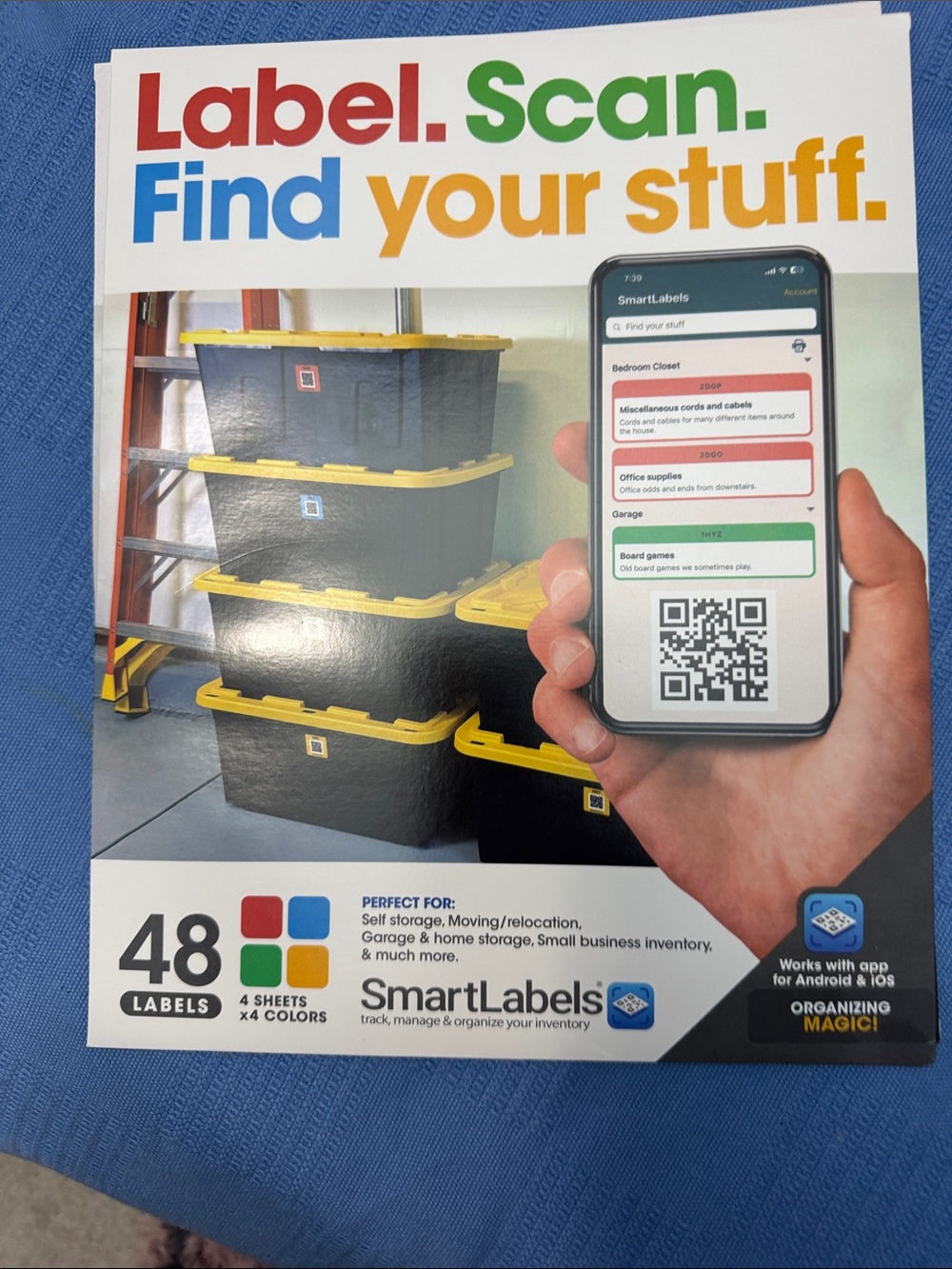48 SmartLabels QR Inventory Labels Sealed NEW